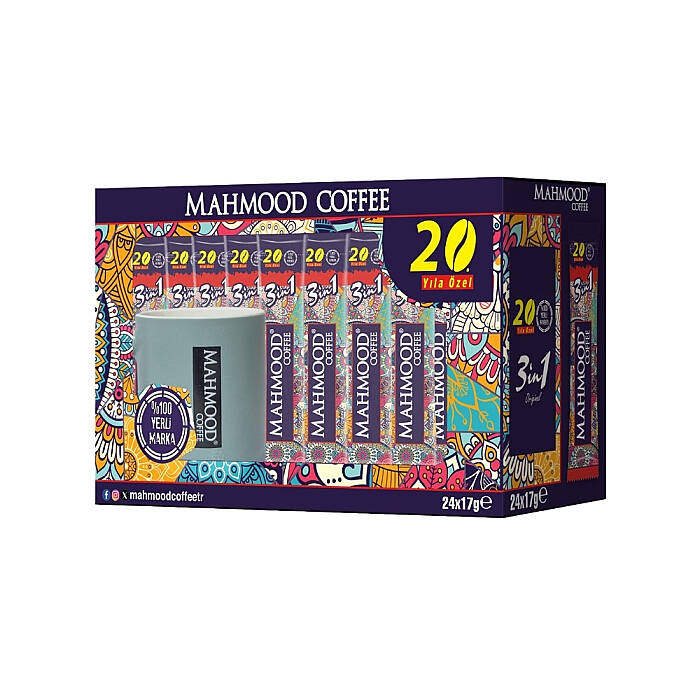 Mahmood Coffee 3'ü 1 Arada Hazır Kahve 24 Adet x 17 G (20. yıl) - 3