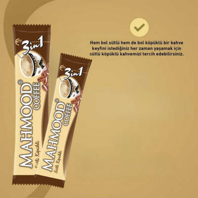 Mahmood Coffee 3'ü 1 Arada Sütlü Köpüklü Hazır Kahve Kavanoz 42 Adet Kupa Hediyeli - 3