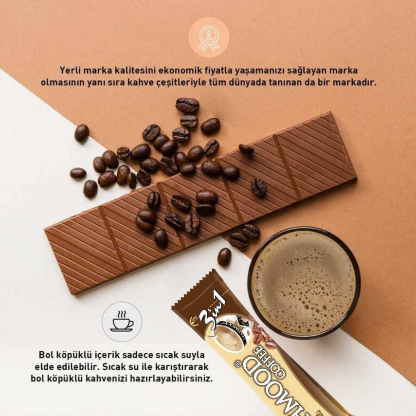 Mahmood Coffee 3'ü 1 Arada Sütlü Köpüklü Hazır Kahve Kavanoz 42 Adet Kupa Hediyeli - 2