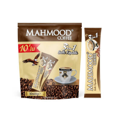 Mahmood Coffee 3'ü 1 Arada Sütlü Köpüklü Kahve 18 g x 10 Adet