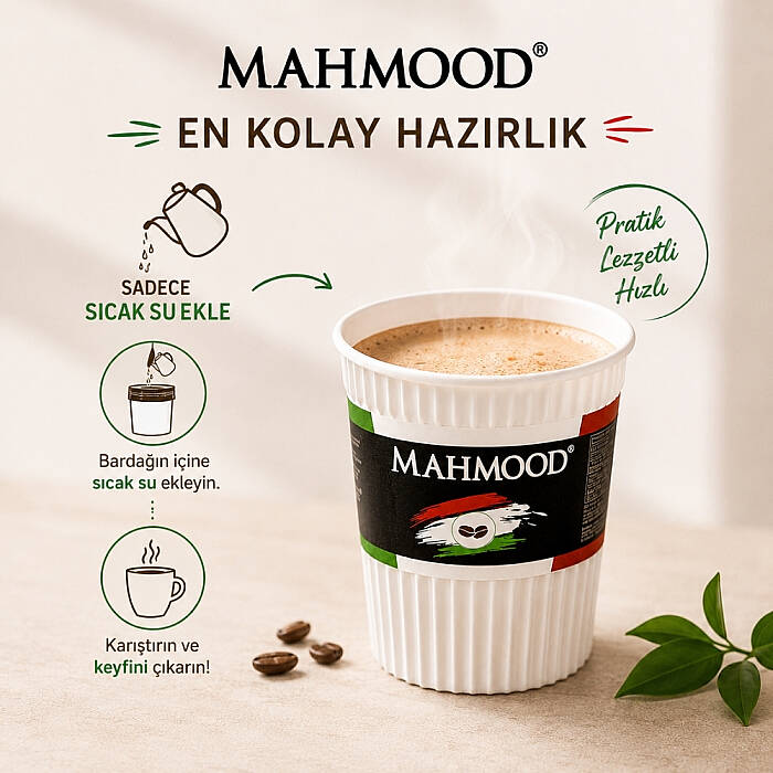 Mahmood Coffee Cappuccino Hazır Bardak Kahve 25 Gram x 6 Adet - 2