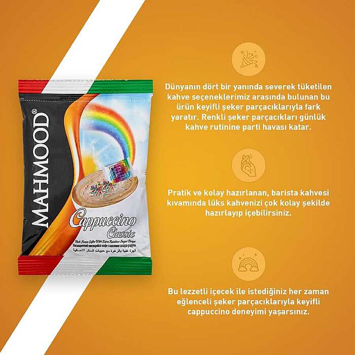 Mahmood Coffee Cappuccino Rainbow 25 G x 20 adet - 5