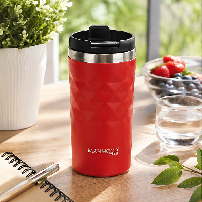 Mahmood Coffee Çelik Termos Kırmızı 300 ml  - 3