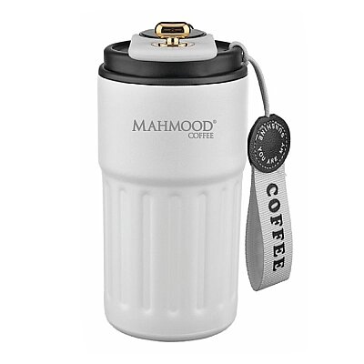Mahmood Coffee Dereceli Beyaz Termos 440 ml