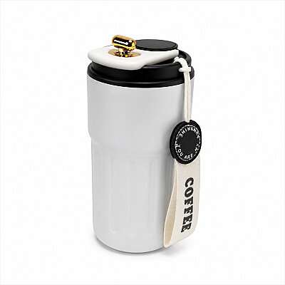 Mahmood Coffee Dereceli Beyaz Termos 440 ml - 2