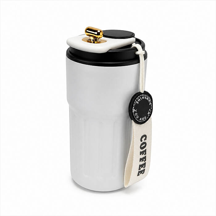 Mahmood Coffee Dereceli Beyaz Termos 440 ml - 2