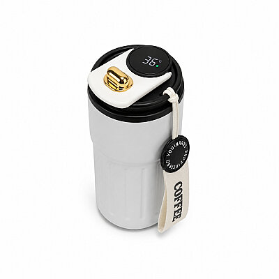 Mahmood Coffee Dereceli Beyaz Termos 440 ml - 3