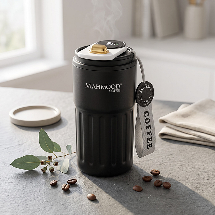 Mahmood Coffee Dereceli Siyah Termos 440 ml - 2