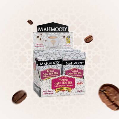 Mahmood Coffee Hazır Türk Kahvesi Sütlü Şekerli 25 g x 12 adet