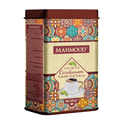 Mahmood Coffee Kakuleli Türk Kahvesi Metal Kutu 200 G