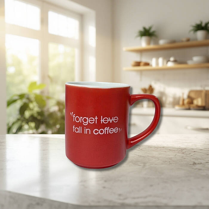 Mahmood Coffee Kırmızı Mottolu Porselen Kupa - 2