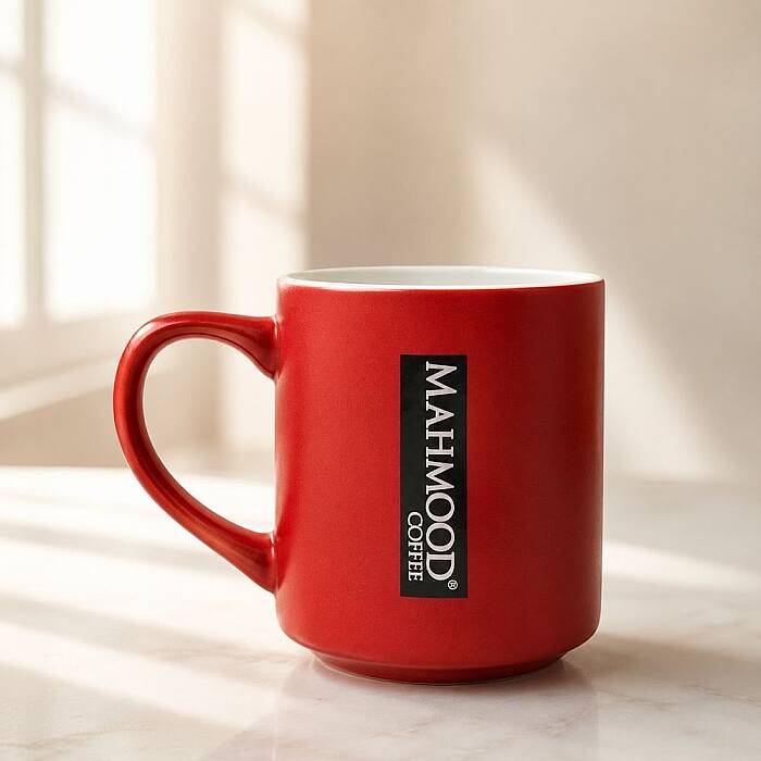 Mahmood Coffee Kırmızı Mottolu Porselen Kupa - 5