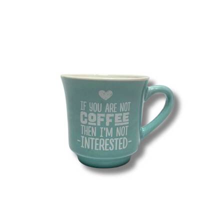 Mahmood Coffee Mavi Mottolu Porselen Kupa   - 4