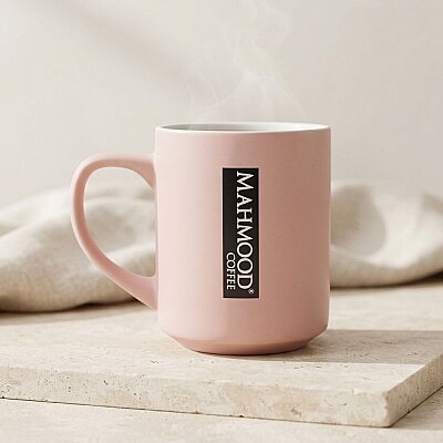 Mahmood Coffee Pembe Mottolu Porselen Kupa - 5