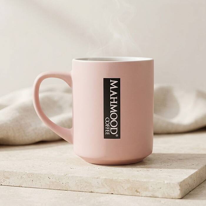 Mahmood Coffee Pembe Mottolu Porselen Kupa - 5