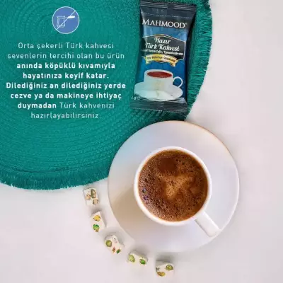 Mahmood Coffee Orta Hazır Türk Kahvesi 8 g x 12 adet - 4