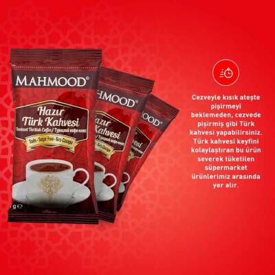 Mahmood Coffee Sade Hazır Türk Kahvesi  6 g x 12 adet - 5