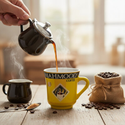 Mahmood Coffee Sarı Porselen Kupa 