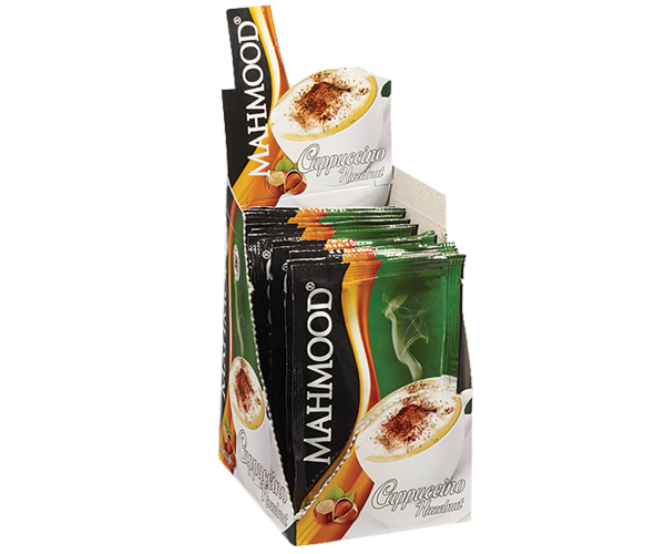 Коробка с 12 пакетиками Cappuccino с ароматом лесного ореха