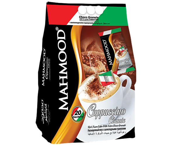 Klassischer Schoko granulierter Cappuccino 20 Stück/Tüte