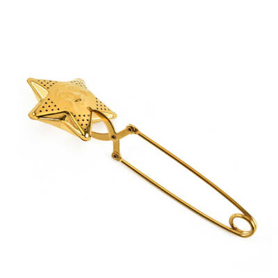 Yıldız Tasarımlı Gold Paslanmaz Çelik Çay Süzgeci - 2